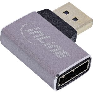 InLine® DisplayPort 1.4 Adapter, DisplayPort Stecker /Buchse, 90° rechts, 8K UHD 17291D