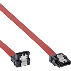 InLine® SATA Anschlusskabel abgewinkelt, mit Sicherheitslasche, 0,3m 27703V