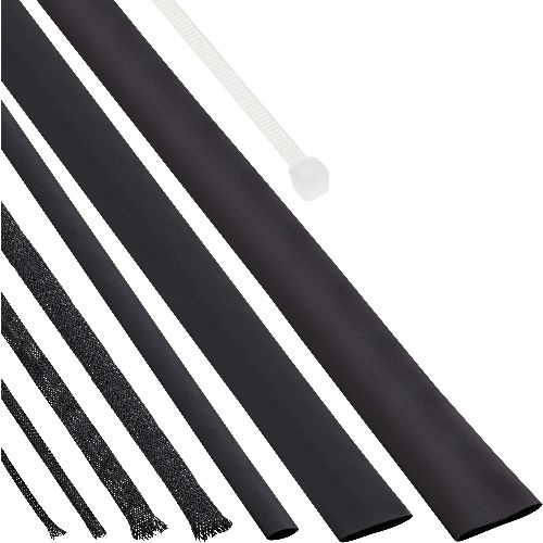 InLine® Schrumpfschlauch Set / Kabelschlauch Set, schwarz 00870S