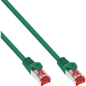 InLine® Patchkabel, S/FTP (PiMf), Cat.6, 250MHz, PVC, CCA, grün, 10m 76110G