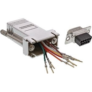 InLine® Adapter, 9pol Sub D Stecker an RJ45 Buchse, metallisiert 68889M