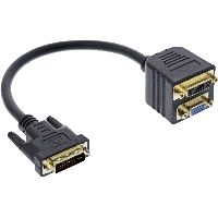 InLine 17301 InLine® DVI-I Adapterkabel, DVI-I Stecker auf DVI-I-Buchse + S-VGA Buchse