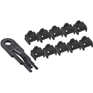 InLine® RJ45 Portblocker, Starterset mit 10 Blocker und Schlüssel, schwarz 55722I
