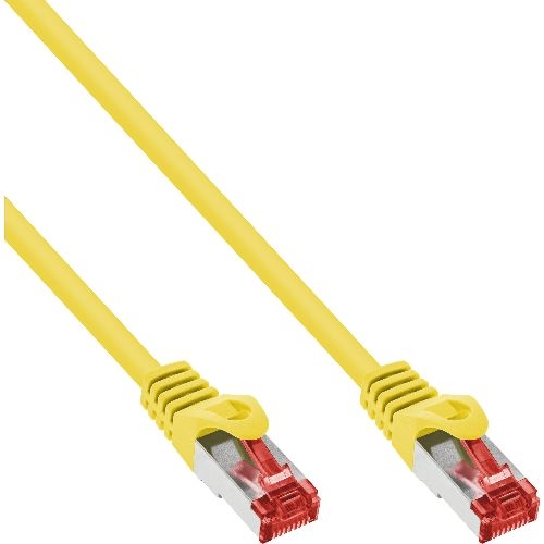 InLine® Patchkabel, S/FTP (PiMf), Cat.6, 250MHz, PVC, Kupfer, gelb, 15m 76415Y