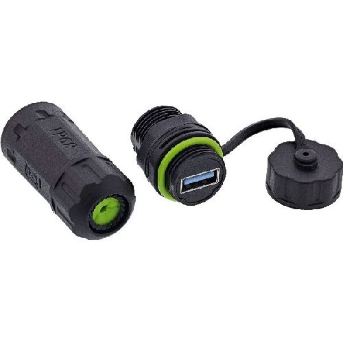 InLine® USB-A-Kabelkupplung, kurz, IP68, 2x USB-A Buchse, geschirmt 69927Q
