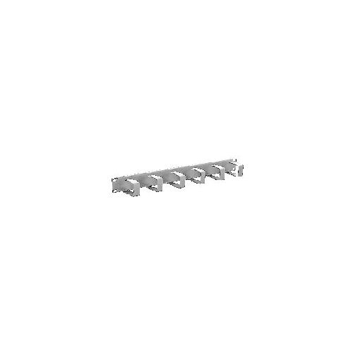Triton RAC-VP-X21-A1 19 Kabelführungspanel 1HE, 6 Metallbügel 40x70mm, grau 01957B
