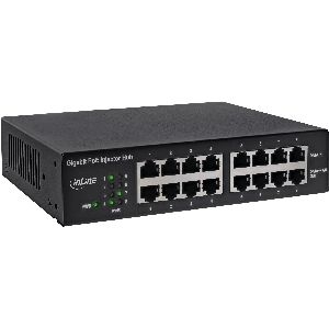 InLine® PoE+ Gigabit Netzwerk Injektor Hub 8 Port (8x PoE+), 1Gb/s, 19" 1HE 32308H