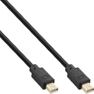 InLine® Mini DisplayPort 1.4 Kabel, Stecker / Stecker schwarz/gold, 2m 17122P