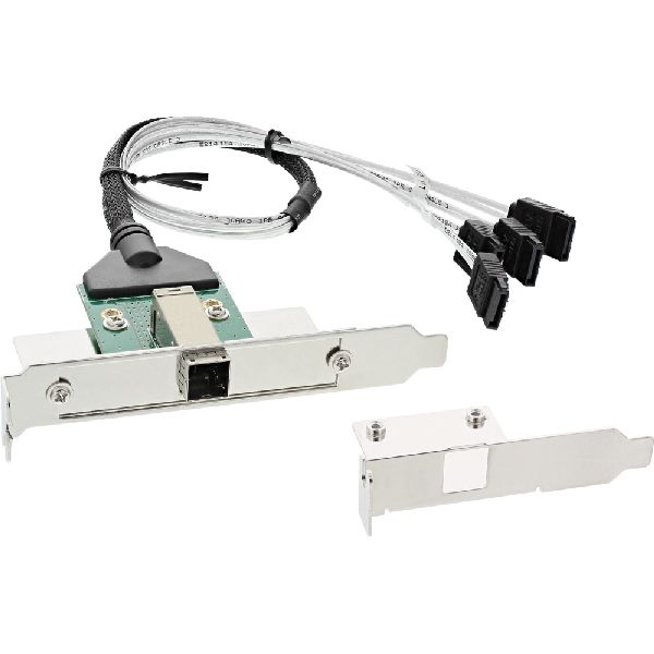 InLine® SAS HD Slotblech PCI + 50p Centr., mit Kabel, ext. SFF-8644 auf int. 4x 27659B