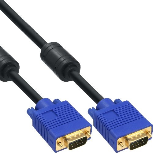 InLine® S-VGA Kabel, 15pol HD Stecker / Stecker, schwarz, 1,5m 17715T