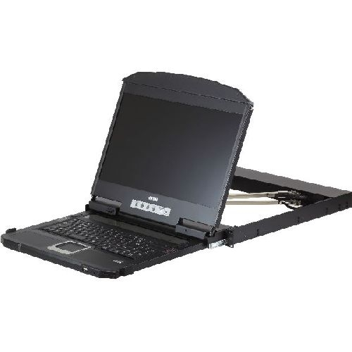ATEN CL3800NW UK Kurze Dual-Rail 18,5-LCD-Konsole (USB HDMI DVI VGA) UK-Layout 60712Z