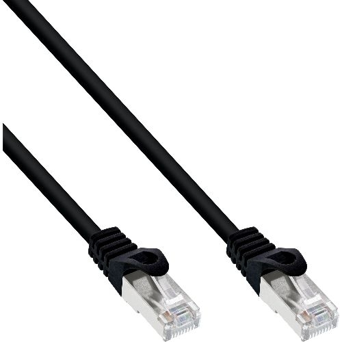 InLine® Patchkabel, F/UTP, Cat.5e, schwarz, 10m 71500S