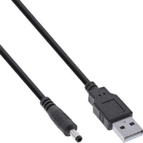 InLine® USB DC Stromadapterkabel, USB A Stecker zu DC 4,0x1,70mm Hohlstecker, 1m 26806D