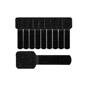 Label-The-Cable LTC Wall Straps Klett-Kabelhalter 10er Set schwarz 59939B