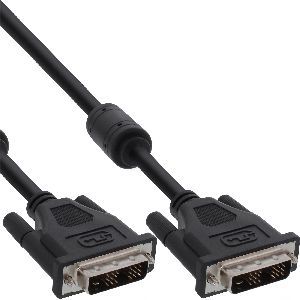 InLine® DVI-D Kabel, digital 18+1 Stecker / Stecker, Single Link, 2 Ferrite, 2m 17762