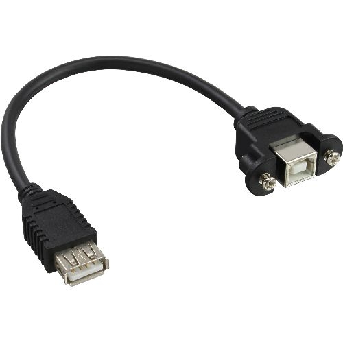 InLine® USB 2.0 Adapterkabel, Buchse A auf Einbaubuchse B, 0,20m 33441F