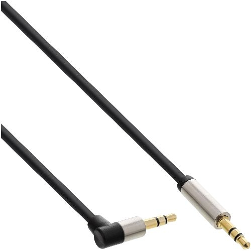 InLine® Slim Audio Kabel Klinke 3,5 mm ST/ST, gewinkelt, Stereo 99224