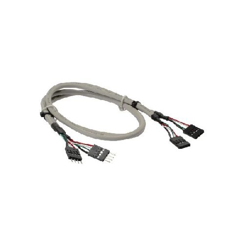 InLine® USB 2.0 Verl., intern, 2x 4pol Pfostenstecker / Pfostenbuchse,0,60m bulk 33440J
