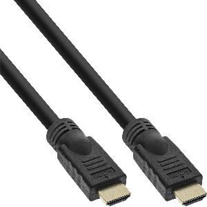 InLine® HDMI-High Speed Kabel mit Ethernet, Premium, 4K2K, ST/ST, schwarz, 5m 17505P