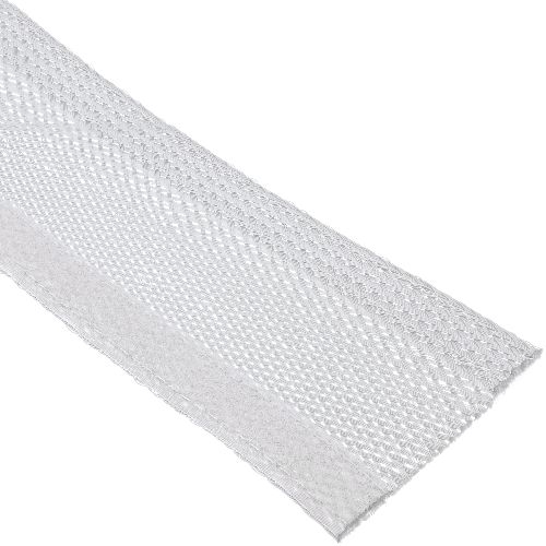 InLine® Kabelschlauch, Geflechtschlauch mit Klettverschluss, 1 m, 25 mm, weiß 59993C