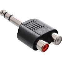 InLine® Audio Adapter, 6,3mm Klinke Stecker auf 2x Cinch Buchse, Stereo 99323