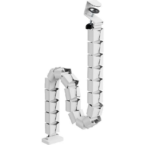 InLine® Kabelkanal flexibel, höhenverstellbare Tische mit Tischklemme, weiß 59996E