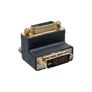 InLine® DVI-I Adapter, 90° gewinkelt, digital+analog 24+5 Stecker / Buchse 17781W
