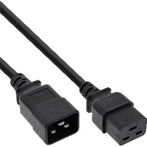 InLine® Kaltgeräteverlängerung 16A, C19 auf C20, 2m 16641D