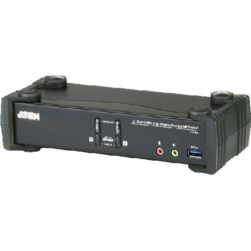ATEN CS1922 KVMP-Switch 2-fach, DisplayPort, USB 3.0, für 2 Displays, 4K 63602B