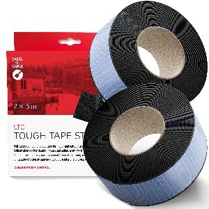 LABEL THE CABLE LTC Tough Tape Strap, Klettband selbstklebend 50mm, schwarz, 5m 59937E
