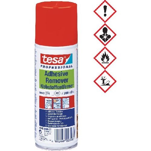 tesa Klebstoffentfernerspray, 200ml, z. einf. Entfernung v. Klebstoffrückständen 11607
