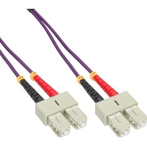 InLine® LWL Duplex Kabel, SC/SC, 50/125µm, OM4, 0,5m 83555P