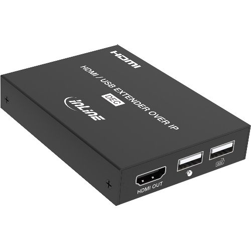 InLine® KVM Extender over IP, HDMI Full-HD, 150m, Empfänger (RX) 57885L
