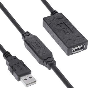 InLine® USB 2.0 Aktiv-Verlängerung, USB-A Stecker/Buchse, 25m 34614A