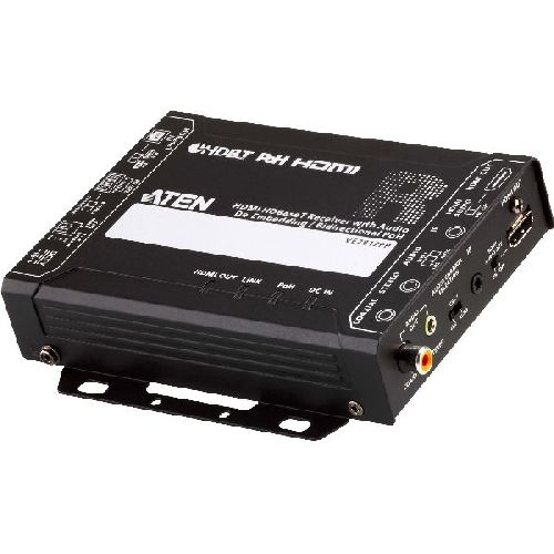 ATEN VE2812PR HDBaseT-Empfänger mit Audio-De-Embedding / Bi-direktional PoH, 4K 60667M