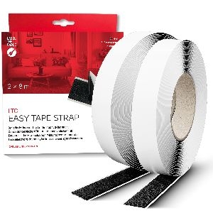 LABEL THE CABLE LTC Easy Tape Strap, Klettbandrolle selbstkl. 20mm, schwarz, 8m 59937C