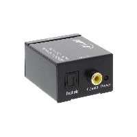 InLine 65002 InLine® Audio-Konverter Digital zu Analog, DA-Wandler, Eingang Toslink oder Cinch, Ausg