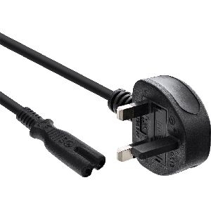 InLine® Netzkabel, Netzstecker England auf Euro 8 C7 Stecker, 1,8m 16654E