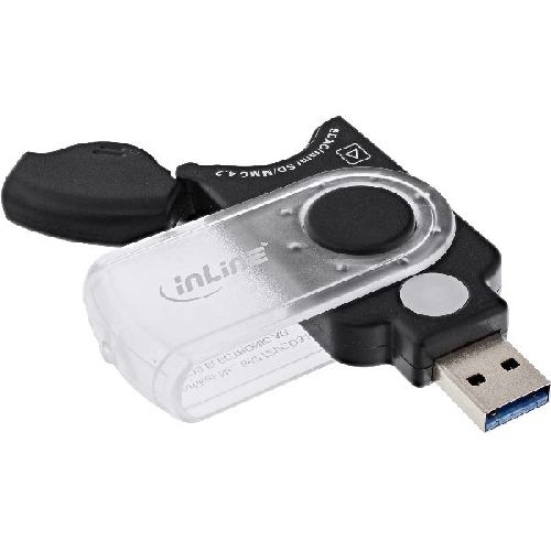 InLine® Mobile Card Reader USB 3.2, für SD/SDHC/SDXC, microSD 66772I