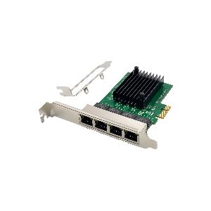 InLine® Quad Gigabit Netzwerkkarte, 4x RJ45 1 Gb/s, PCIe x1 51127B