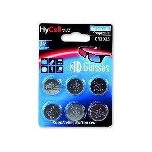 ANSMANN 1516-0027 Knopfzelle CR2025 HyCell 3V Lithium, 6er-Pack 01043B