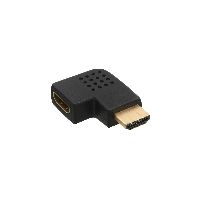 InLine 17600S InLine® HDMI Adapter, Stecker / Buchse, seitlich links gewinkelt, vergoldete Kontakte,