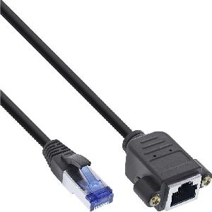 InLine® Patchkabel Verlängerung, S/FTP (PiMf), Cat.6A, halogenfrei, Kupfer, 0,5m 76555X
