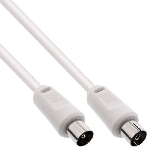 InLine® Antennenkabel, 2x geschirmt, >75dB, weiß, 7m 69407