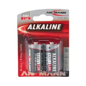 ANSMANN 1513-0000 Alkaline Batterie Baby C 7200mAh, 2er-Pack 01050A