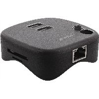 InLine® USB 3.0 Multiadapter, 2xUSB-A, RJ45, SD/MicroSD Cardreader, schwarz 35392