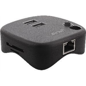 InLine® USB 3.0 Multiadapter, 2xUSB-A, RJ45, SD/MicroSD Cardreader, schwarz 35392