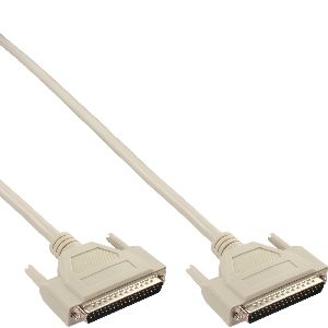 InLine® Serielles Kabel, 37pol Stecker / Stecker, vergossen, 1:1 belegt, 3m 37373