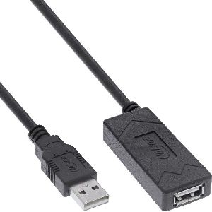 InLine® USB 2.0 Aktiv-Verlängerung, USB-A Stecker/Buchse, 5m 34615A