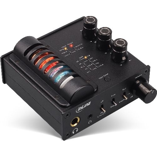 InLine® AmpUSB-EQ, Hi-Res DSD Kopfhörer-Röhrenverstärker+ Equalizer, USB DAC 99207I